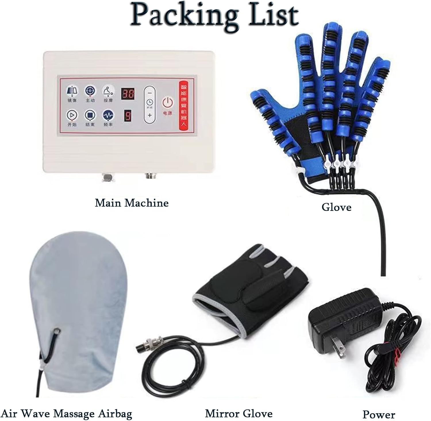 Rehabilitation Robot Gloves Stroke Recovery Aids Hemiplegia Finger Trainer Finger Splint Hand Exerciser for Postoperative Patients (Color : X-Large, Size : Right Hand)