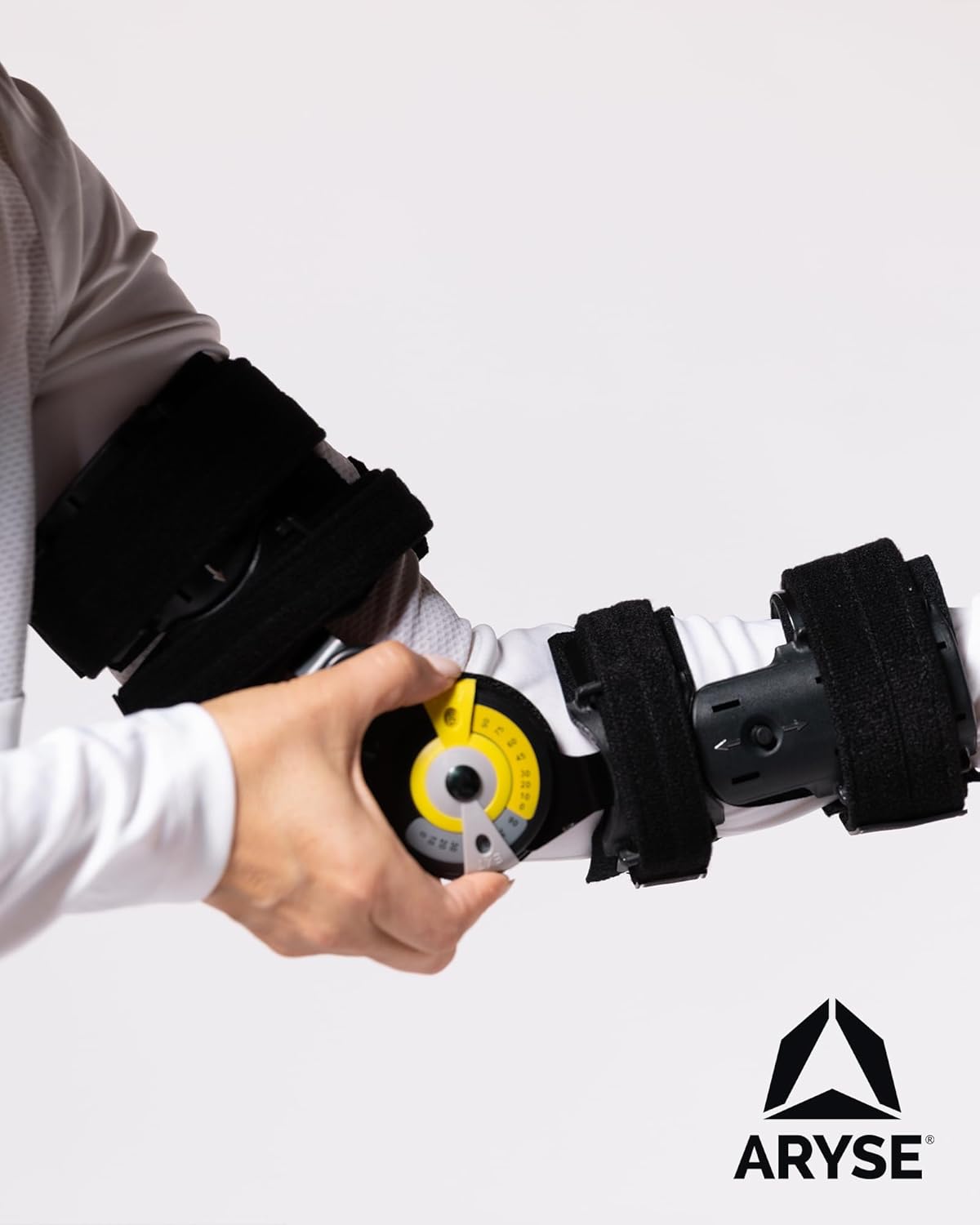 ARYSE TRU-RANGE+ Post-Op Elbow Brace, Universal ROM Hinge, Recovery Support for Tendon Repair and Joint Injuries
