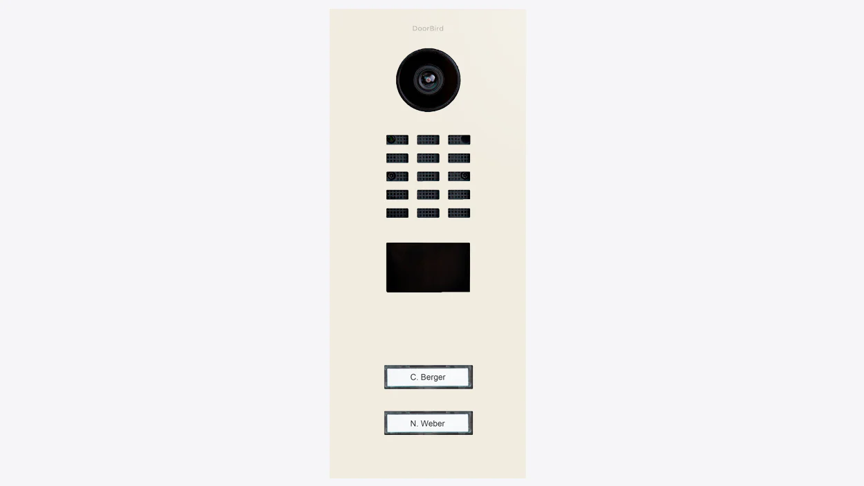 DoorBird D2102V IP Video Door Station, 2 Call Bautton in Pure White, RAL 9010