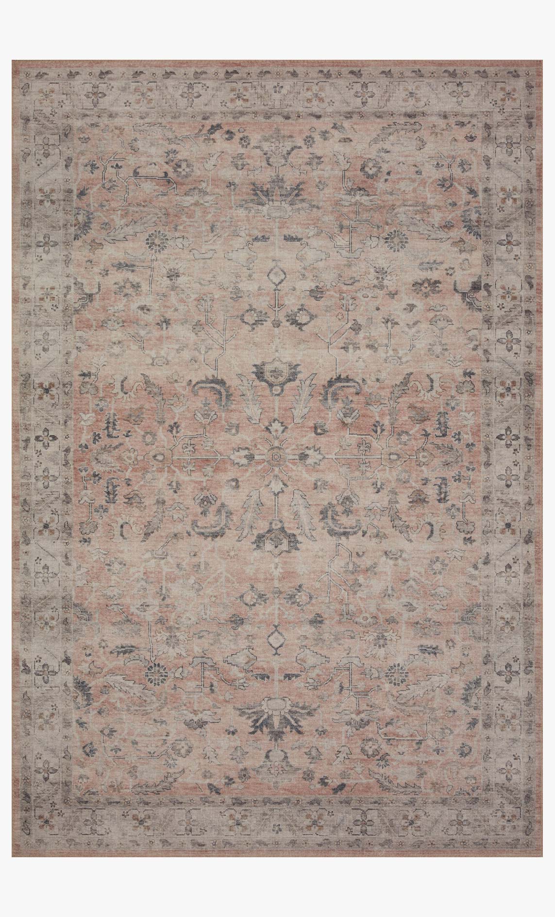 Loloi II Hathaway Collection - Traditional Power Loomed Rug in Blush (HTH-06)