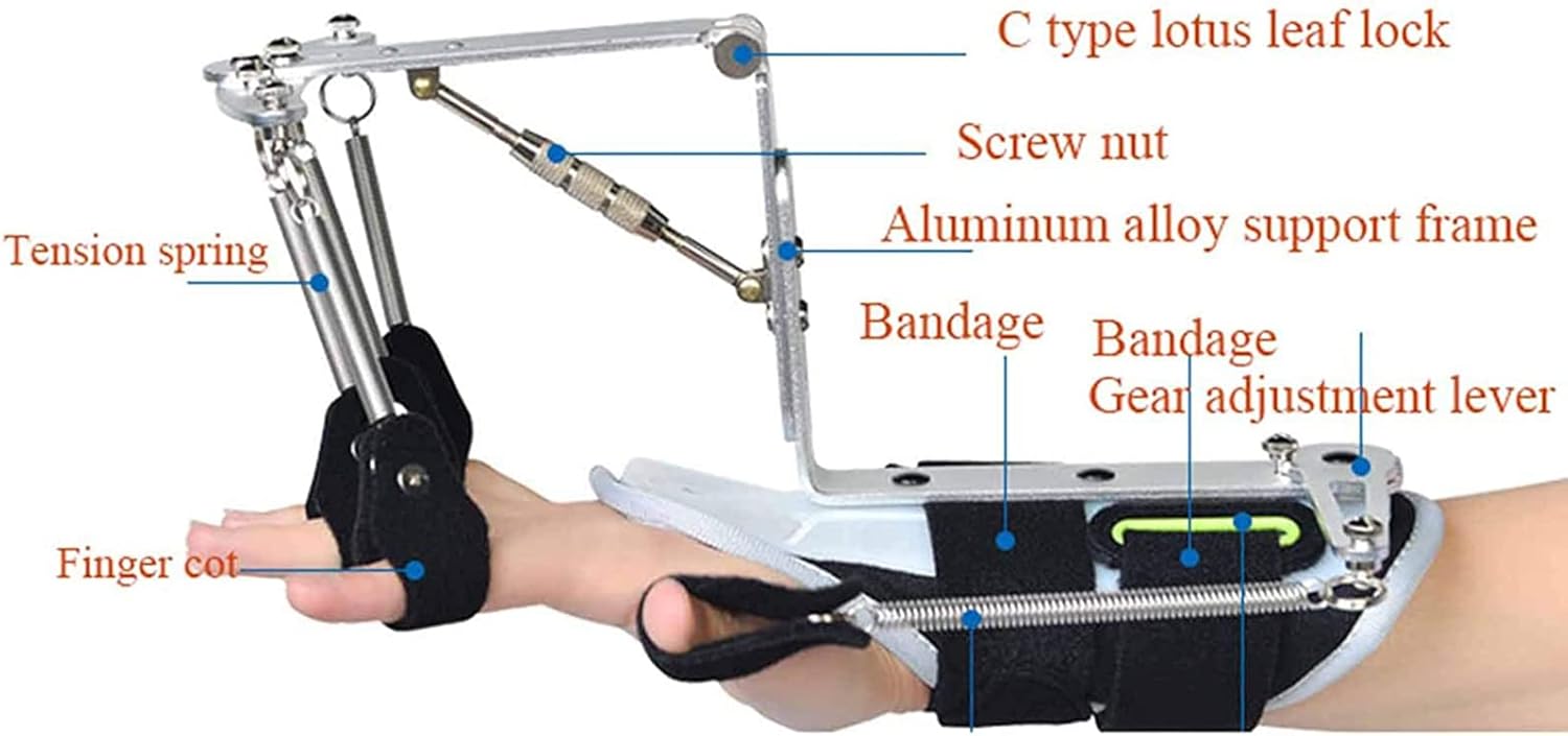 Finger Orthotics Fingerboard Universal Left and Right Hand Finger Orthotics Extended Type Fingerboard for Stroke/Hemiplegia Hand Splint Training Support