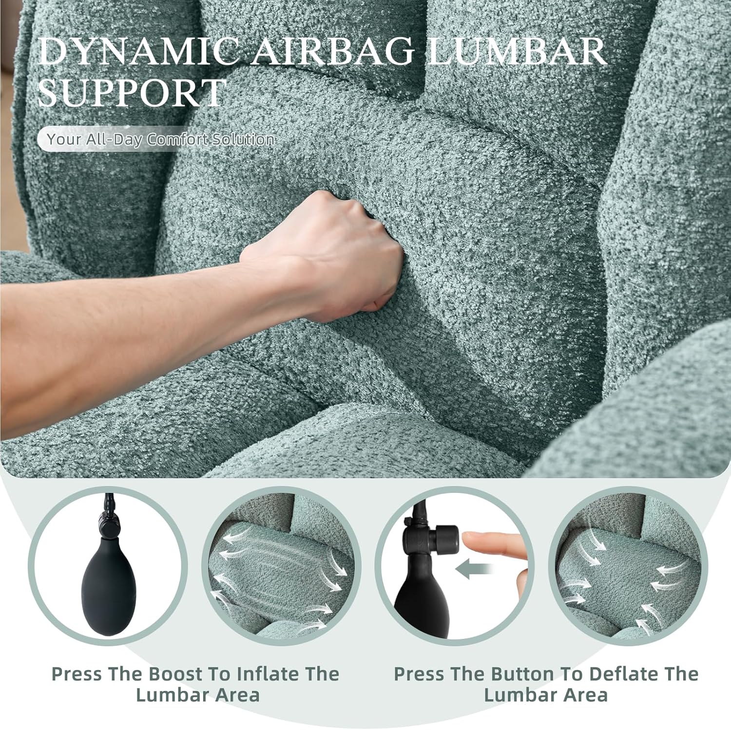 Criss Cross Legged Office Chair with Flip-Up Arms and Wheels, Wide Seat Desk Chair with Built-In Dynamic Airbag Lumbar Support, Modern Cross-Leg Chair for Home Office, Apartment, Vanity, Light Green