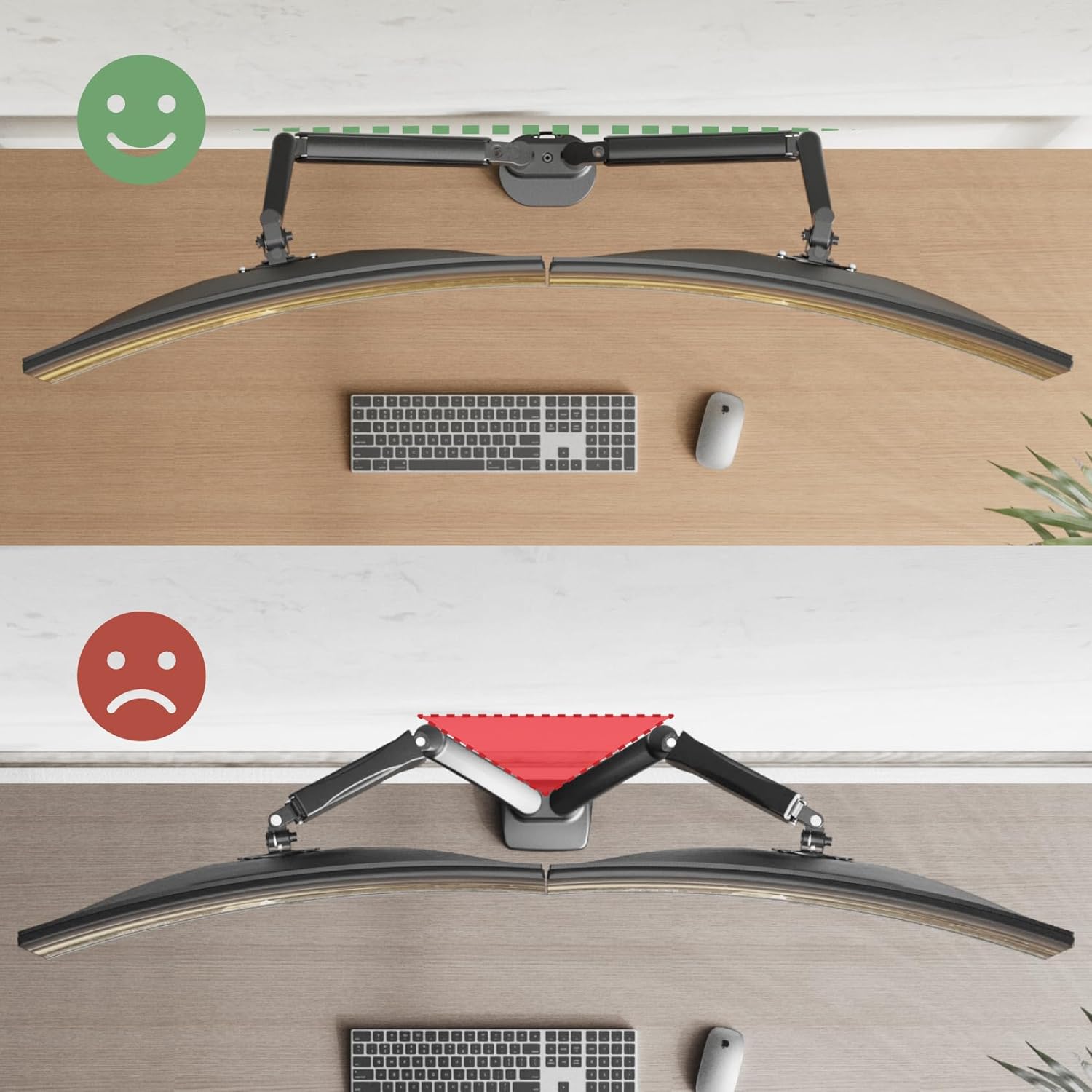 Dual Monitor Mount, Dual Monitor Stand for Two Ultrawide 13