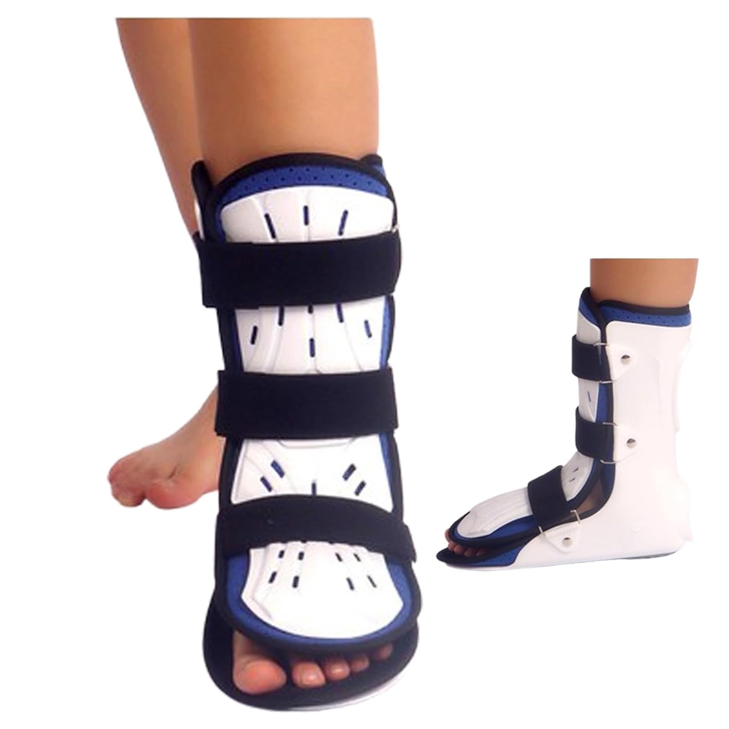 Foot Drop Brace, Short Walking Boot Orthopedic Medical,Sprained Ankles Trimmable Post-Op Support Left or Right Foot Fracture Shoe Splint,Toddler Fits Men and Women (S)(A Left,Medium)