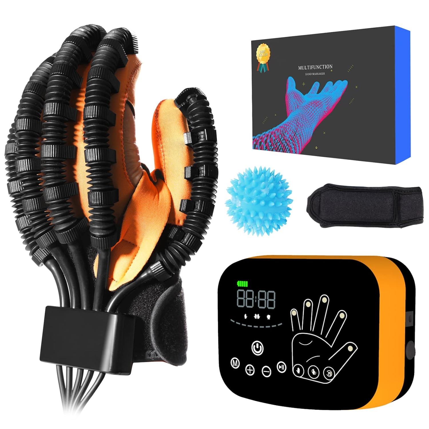 YIOCHOSRobotic Rehabilitation Gloves,Finger and Hand Function Rehabilitation Robot Gloves，for Arthritis Stroke Hemiplegia Cerebral Palsy Hand Paralysis Patients Physiotherapy Device