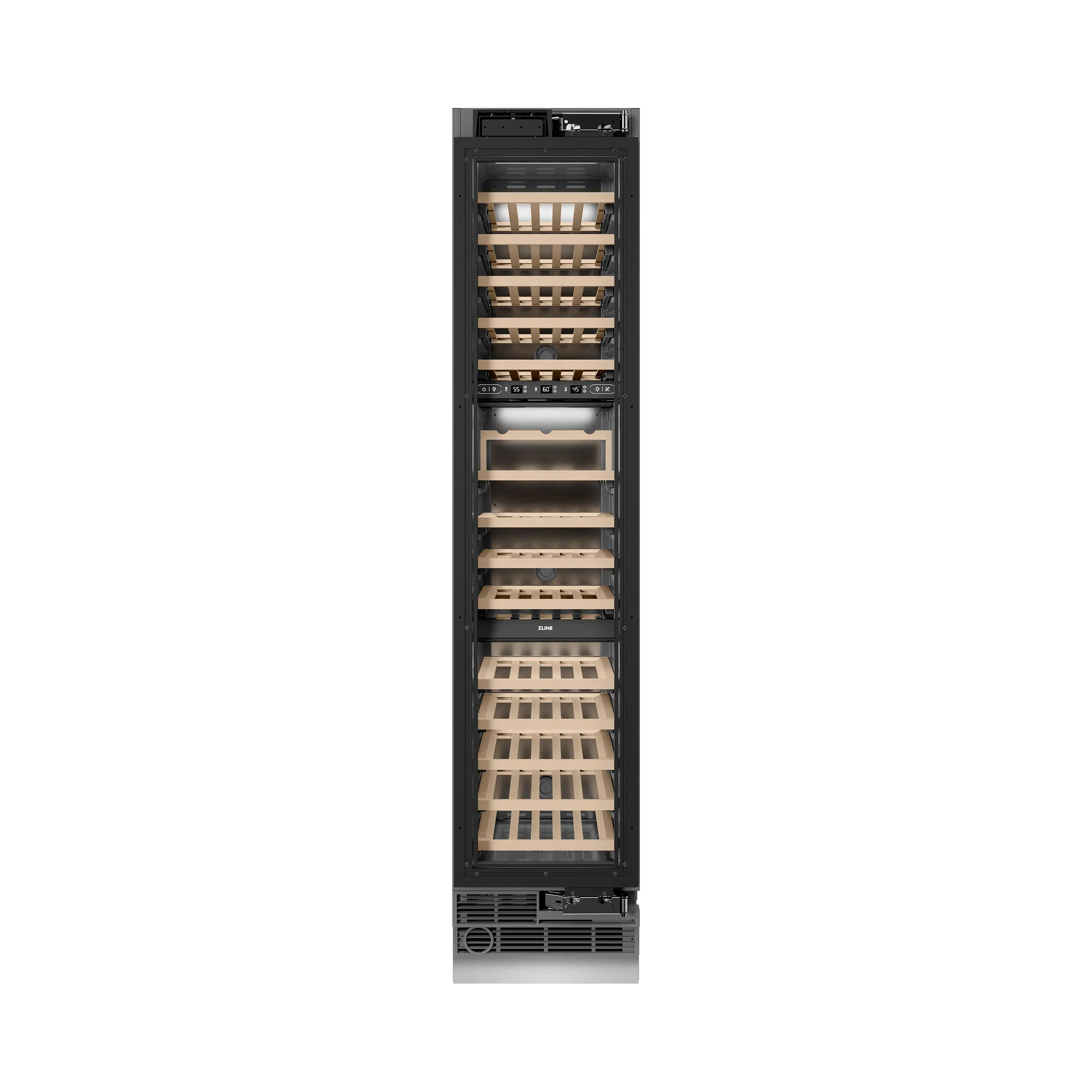 ZLINE 18-Inch 9.0 Cu. Ft. Triple Zone 68 Bottle Panel Ready Right Hinge Column Wine Cooler (RBCWVR-18)
