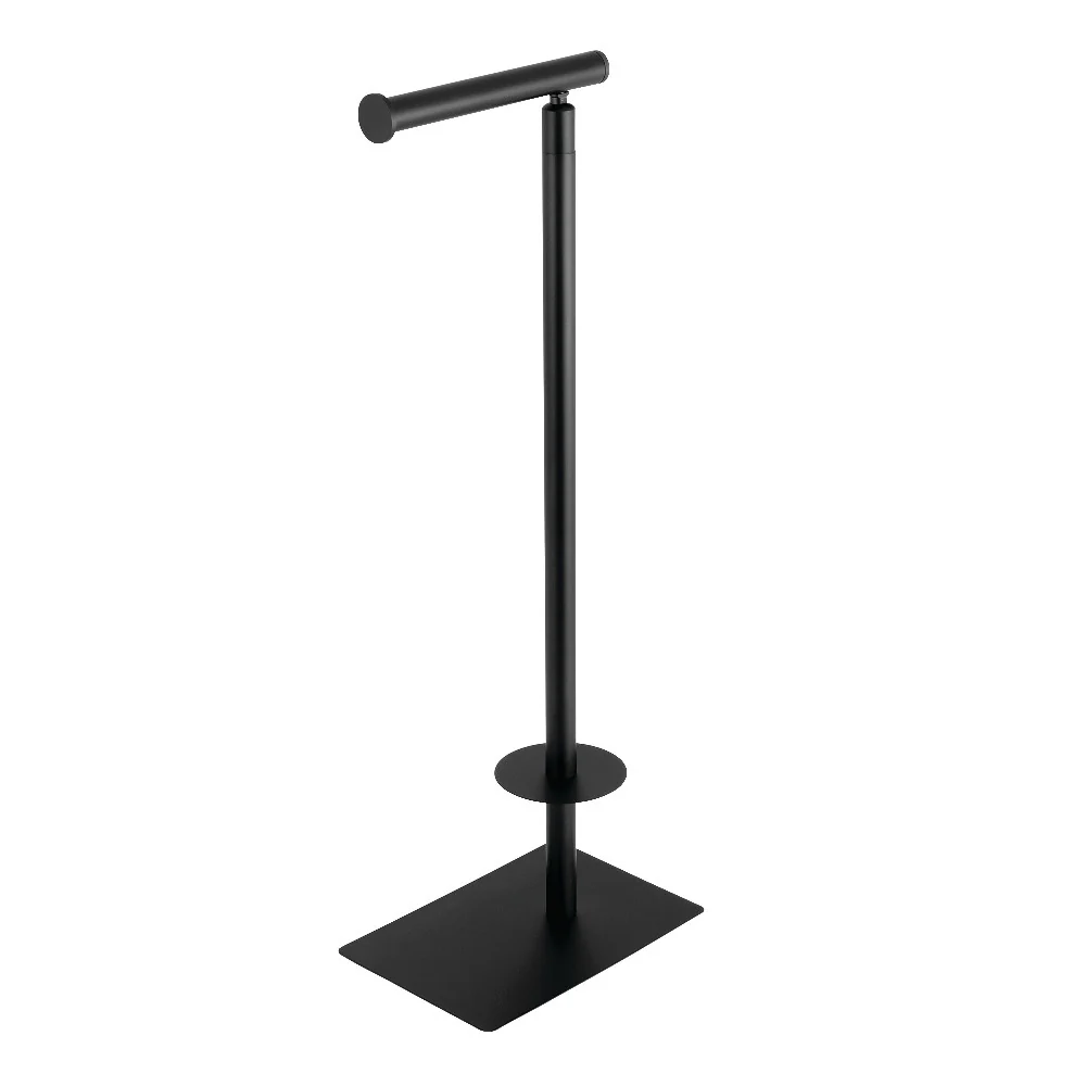 Kingston Brass Claremont Freestanding Toilet Paper Holder, Matte Black (CC8000)