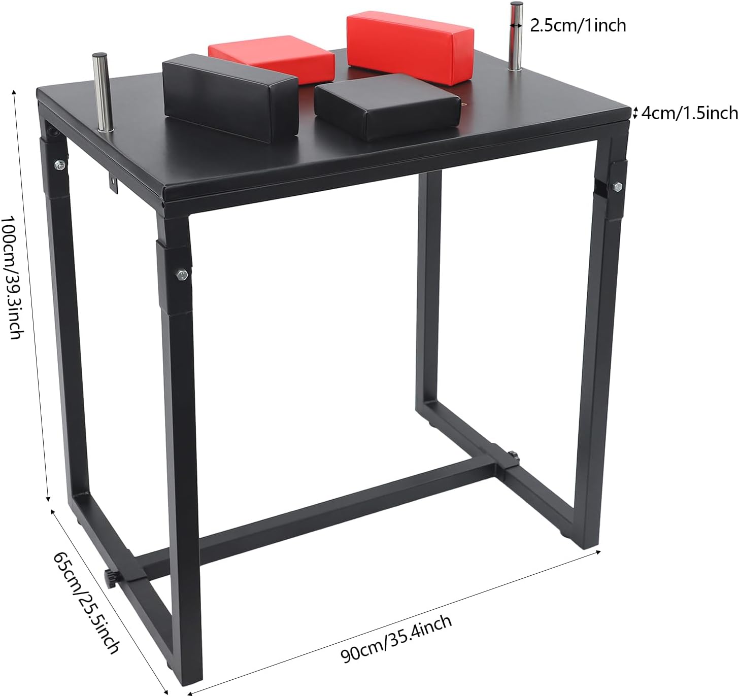 Arm Wrestling Table, Professional Battle Table w/Elbow Pad&Forearm Pad, Foldable Wrist Strength Training Support Plate, Competition Arm Strength Training Equipment for Home Gym Club