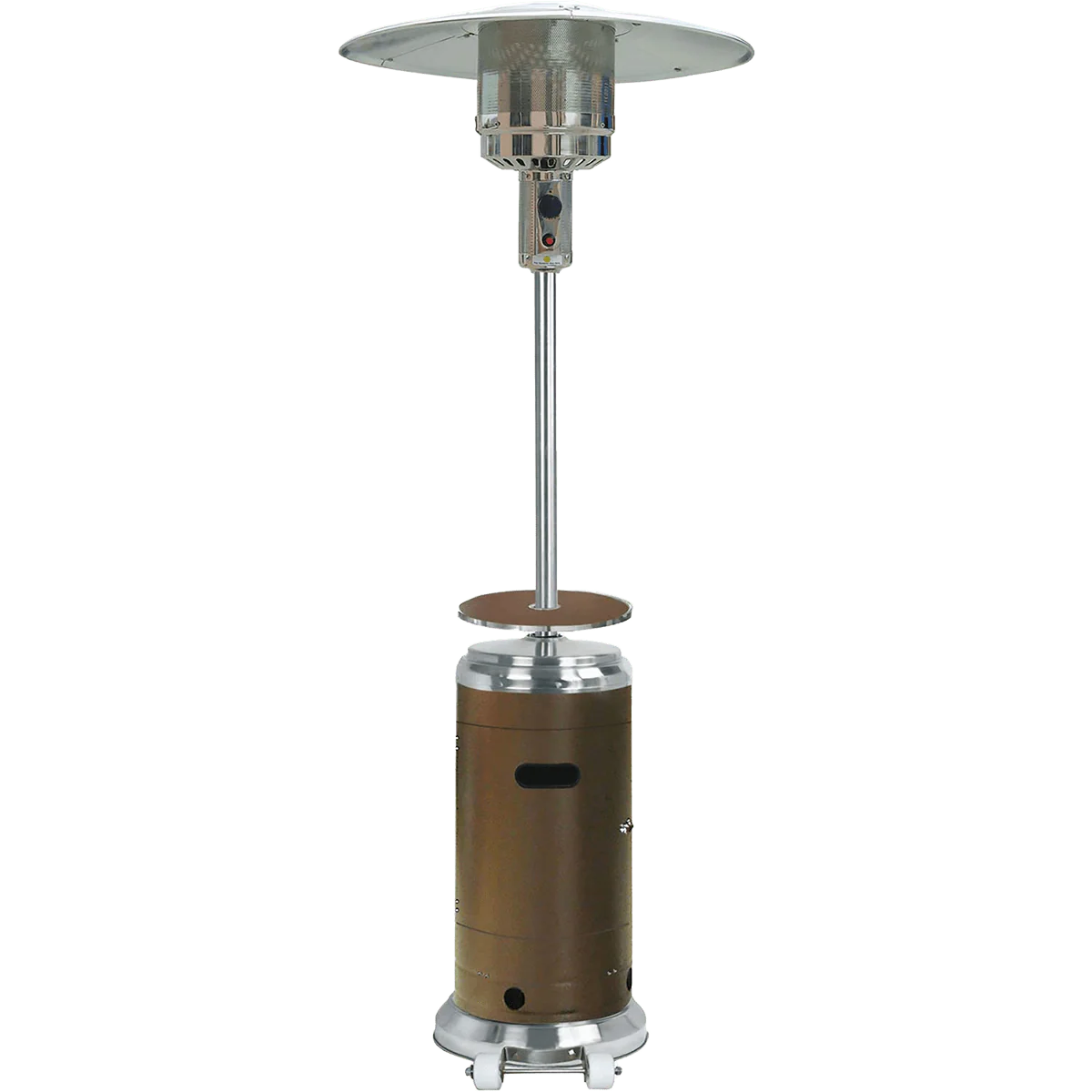 Hanover 48,000 BTU Steel Umbrella Propane Patio Heater - Bronze/Stainless Steel