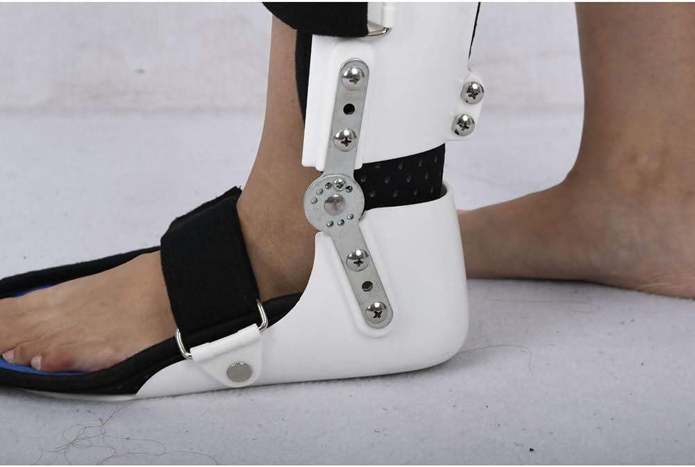 Orthopedic Hinged Knee Brace with Foot Pad for Adults, Hinged Knee Hip Support Brace Waist/Knee Ankle Foot Joint Fixation Brace/with Bare Feet (with Bare Feet