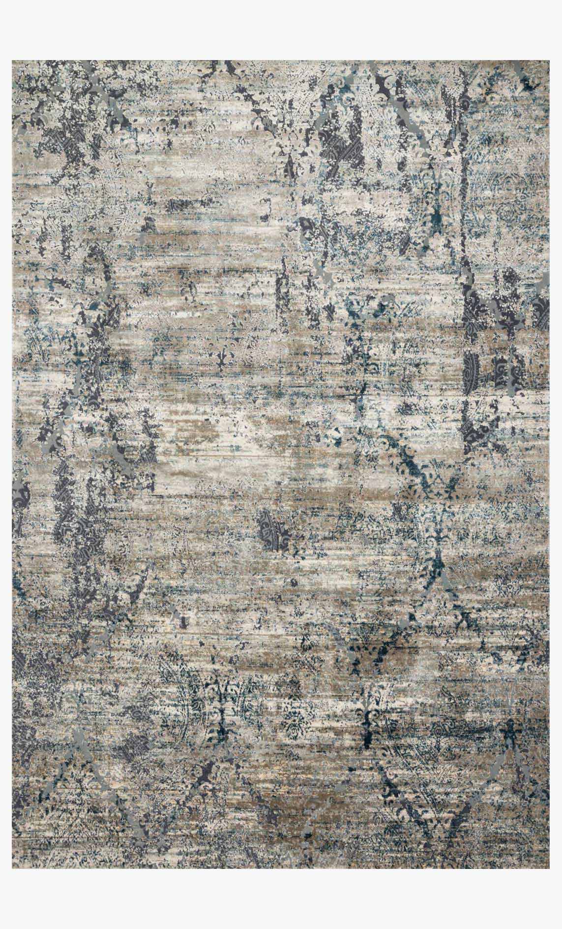 Loloi Cascade Collection - Contemporary Power Loomed Rug in Taupe & Blue (CAS-01)