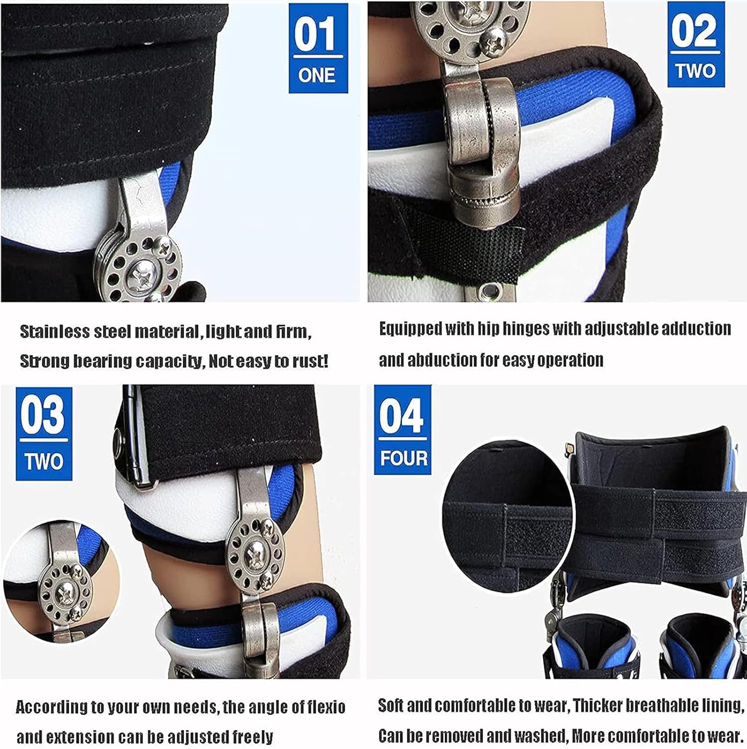 Hip Joint Abduction Fixation Brace, Joint Dislocation of Hip Abduction Orthosis Fixation Hinge, Adjustable Support for Joint Pain-Post Op Hip Brace,S,M