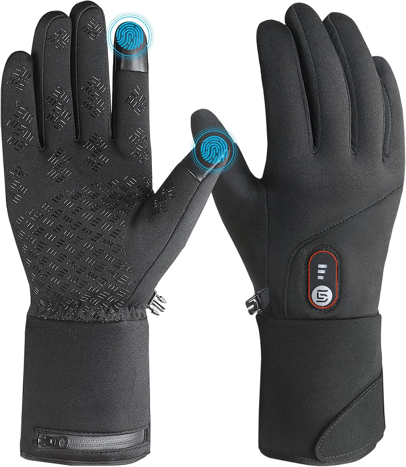 Heated Gloves for Men Women Rechargeable with 7.4V 3000mAh Battery Thin Liner Work Touchscreen Heating Glove for Cold Weather