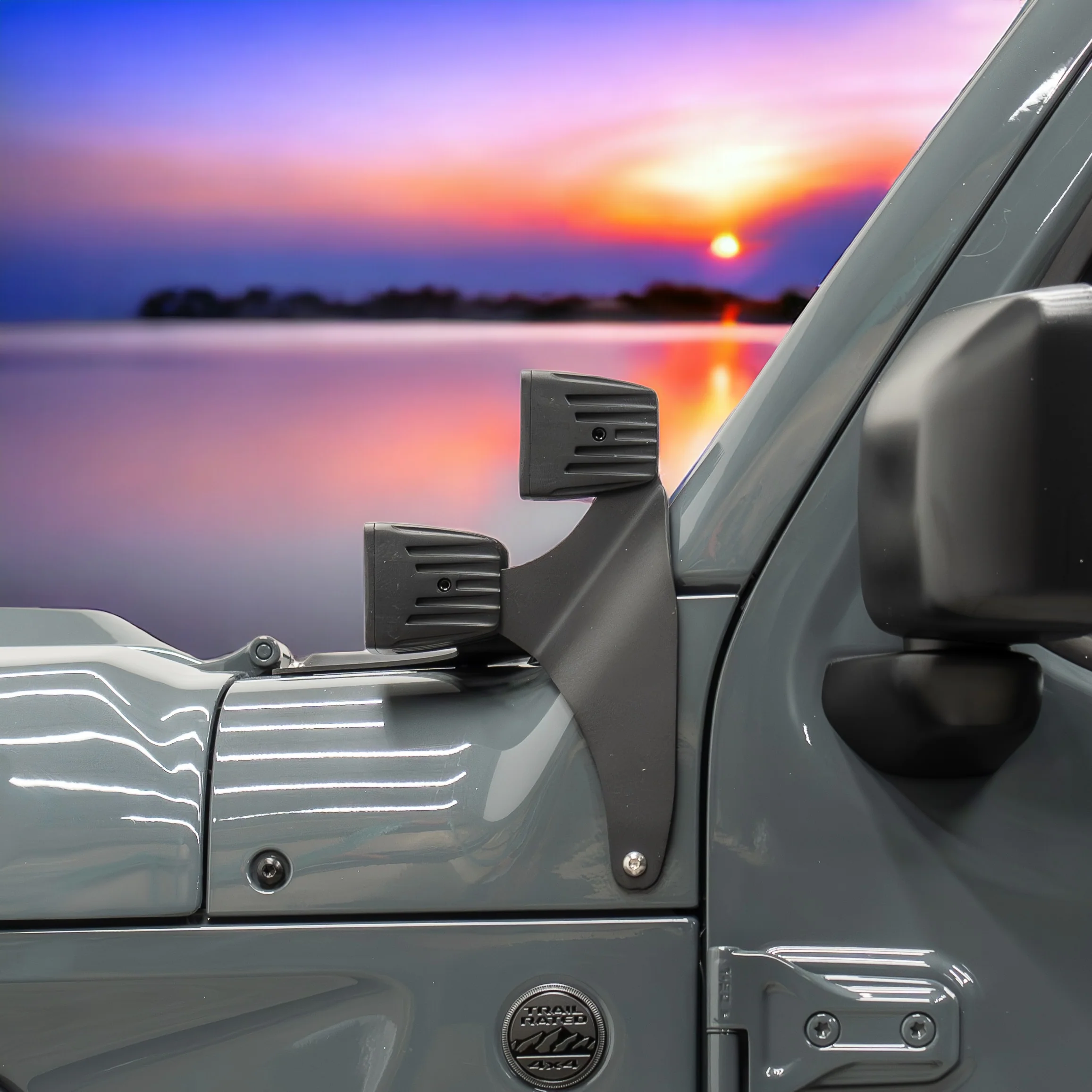 Jeep A Pillar Double Stack Aluminum Cube Light Brackets ( Wrangler / Gladiator ) 2018-2026