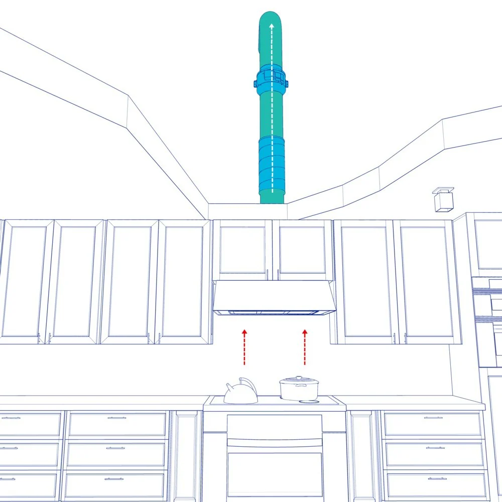 Fantech FKD 8 XL 8in. Mixed Flow Inline Duct Fan
