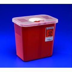 SharpSafety Large Volume Sharps Containers - Red, 2 Gallon - - Case of 20