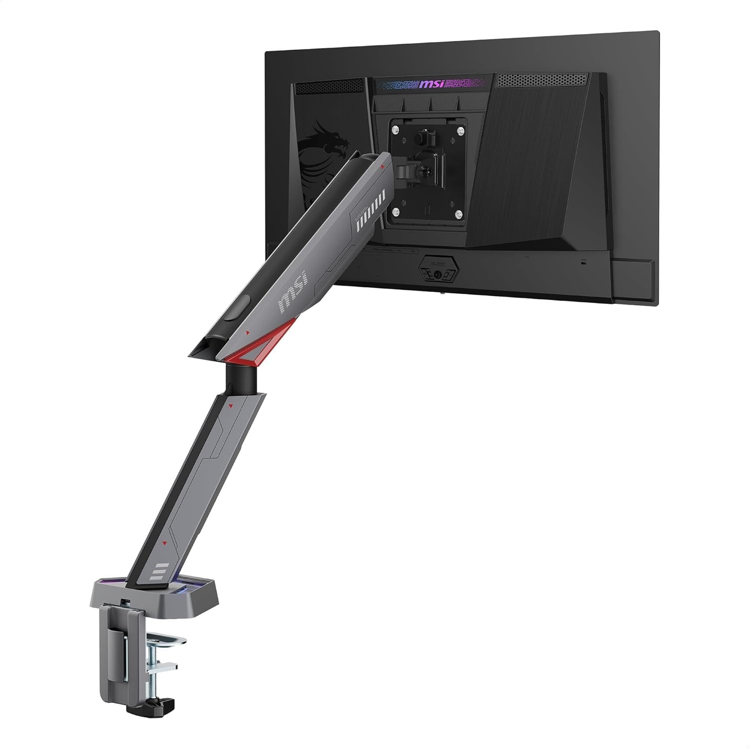 MSI MPG MT161R - Premium RGB Single Monitor Stand Arm, Supports 17-45