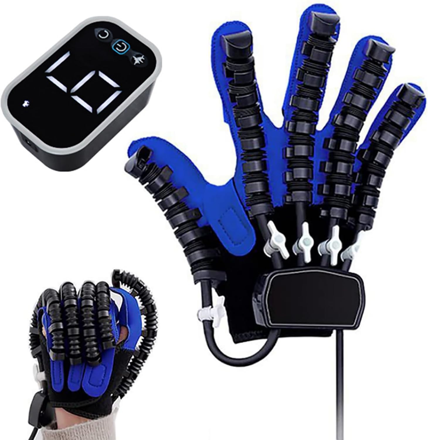 Hand Rehabilitation Robot Gloves, Memory Function Rehab Physical Recovery Equipment, for Stroke Cerebral Palsy, Right Hand Fingers Therapy