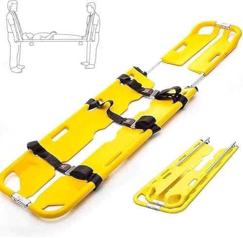Adjustable Portable Medical Stretcher, 350 lb Load Capacity, 63