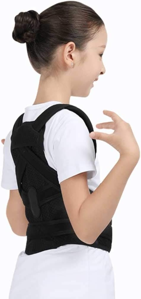 Adjustable Back Corset Posture Corrector Belt Shoulder Support Waist Brace Back Posture Correction for Adults KidsFor Girl Boy(D,Large-L)