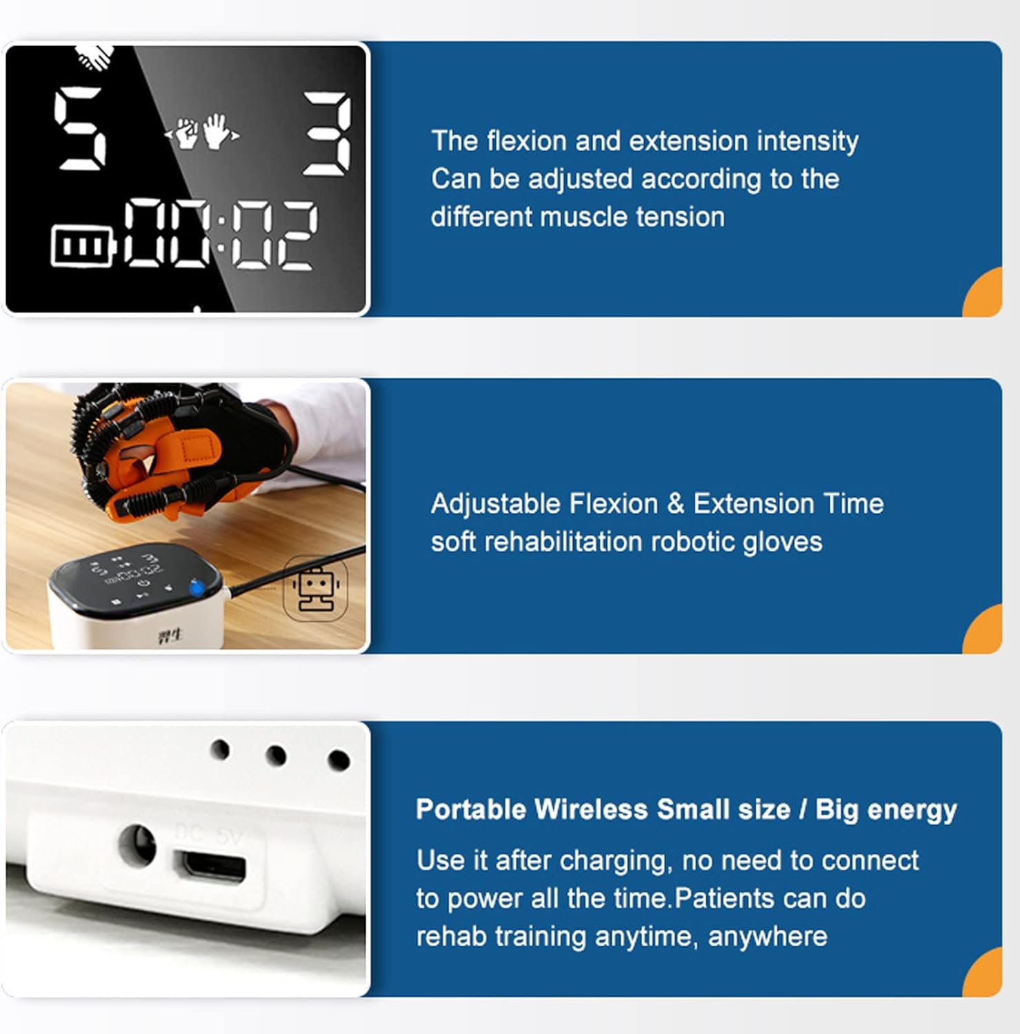 Household Hand Rehabilitation Robot Gloves,Physiotherapy Rehabilitation Robotics Rehab Device For Stroke People Finger Wrist Training with Mirror Mode and Single Finger Training,RightHand-12age(child)