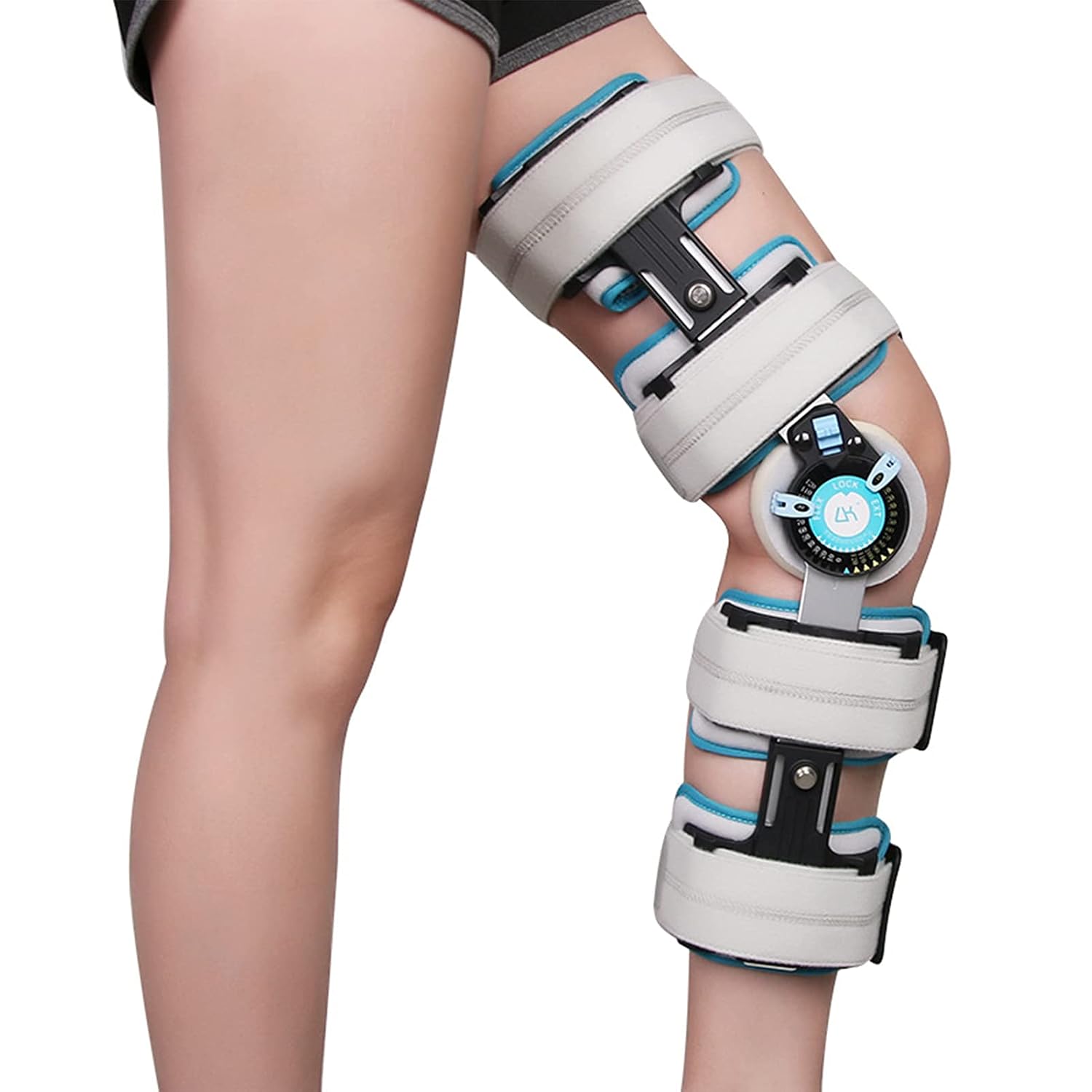 Adjustable Knee Brace Hinged Leg - Breathable Hinged Knee Brace Knee Splint Injury - Orthosis Stabilizer Hinged Immobilizer for Knee(