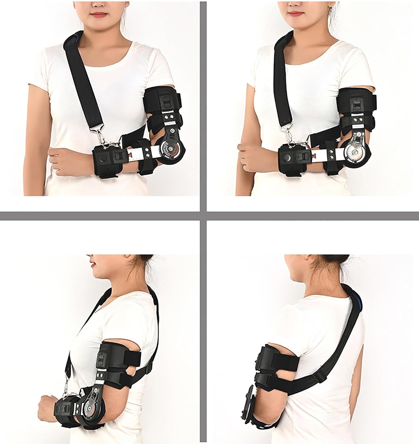 Elbow Splint Hinged Elbow Brace,Adjustable Shoulder Sling Stabilizer for Cubital Tunnel Syndrome and Ulnar Nerve Entrapment,Tendonitis,Tennis,Recovery Support After Surgery,Right