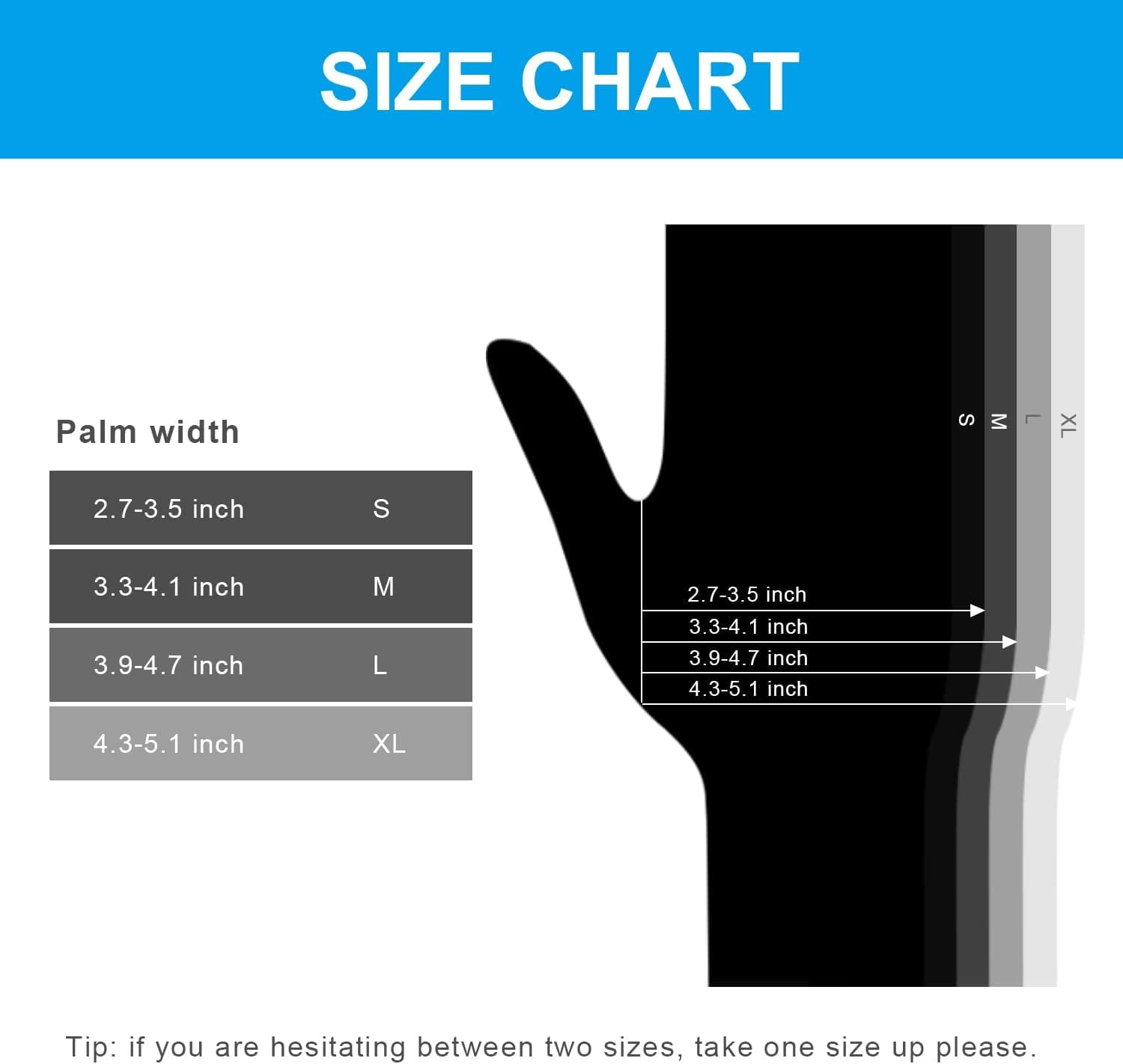 FINITEX Black Nitrile Disposable Medical Exam Gloves - 100/1000 PCS 6.3mil Powder-Free Latex-Free Food Gloves