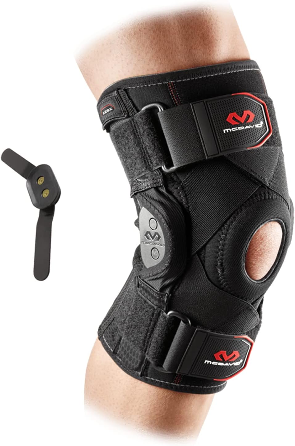 McDavid Hinged Knee Brace for Men and Women, Knee Brace with Side Stabilizers, Knee Compression Sleeves and Stability Straps for ACL, LCL, Arthritis, Tendonitis, MCL, Patella, Left and Right