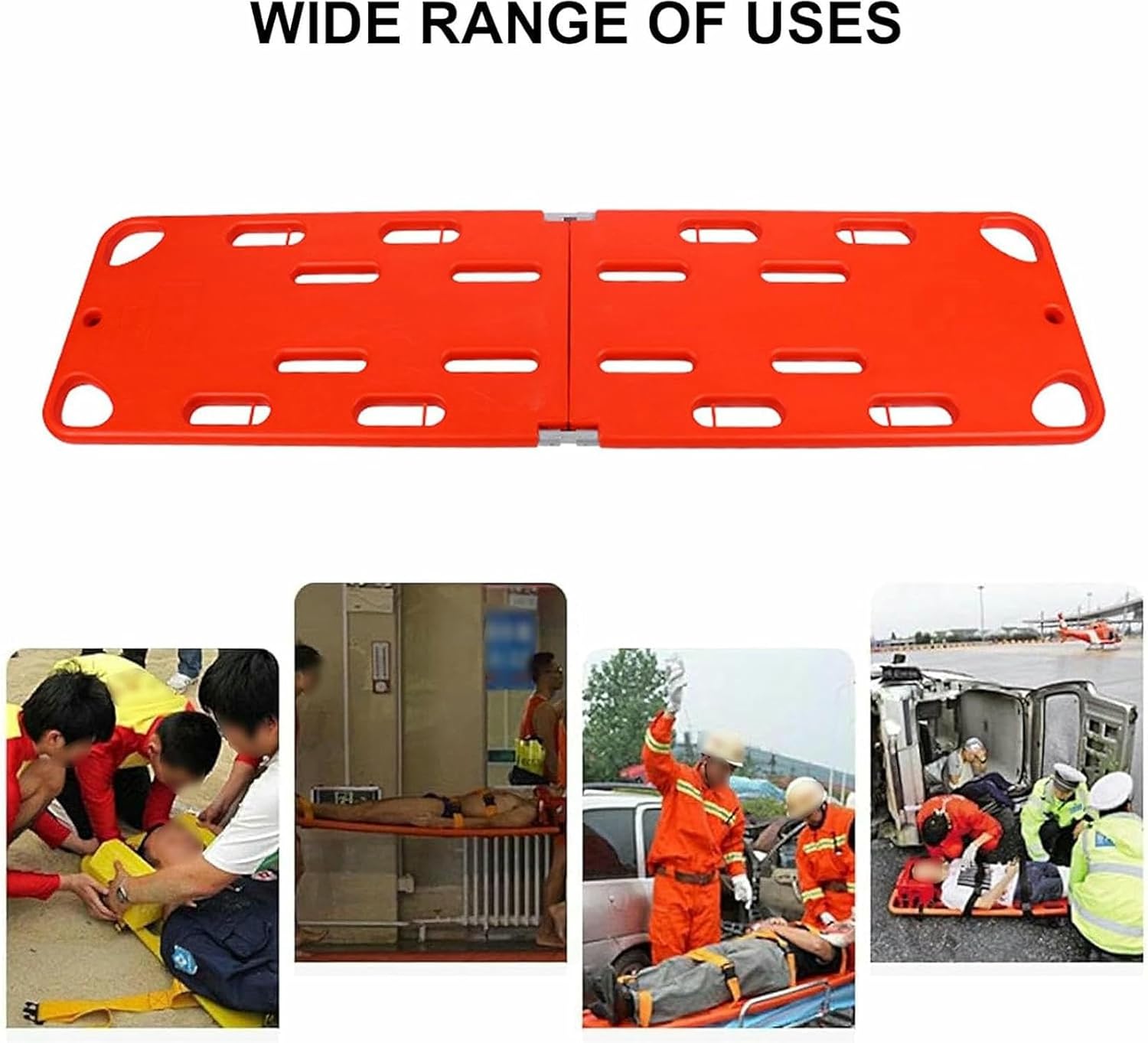 Foldable Spine Board Stretcher Backboard for Patient,Emergency Rescue Spine Board,Water Floating Stretcher,Strong Load-Bearing,Suitable for First Aiders,Water Rescue Use