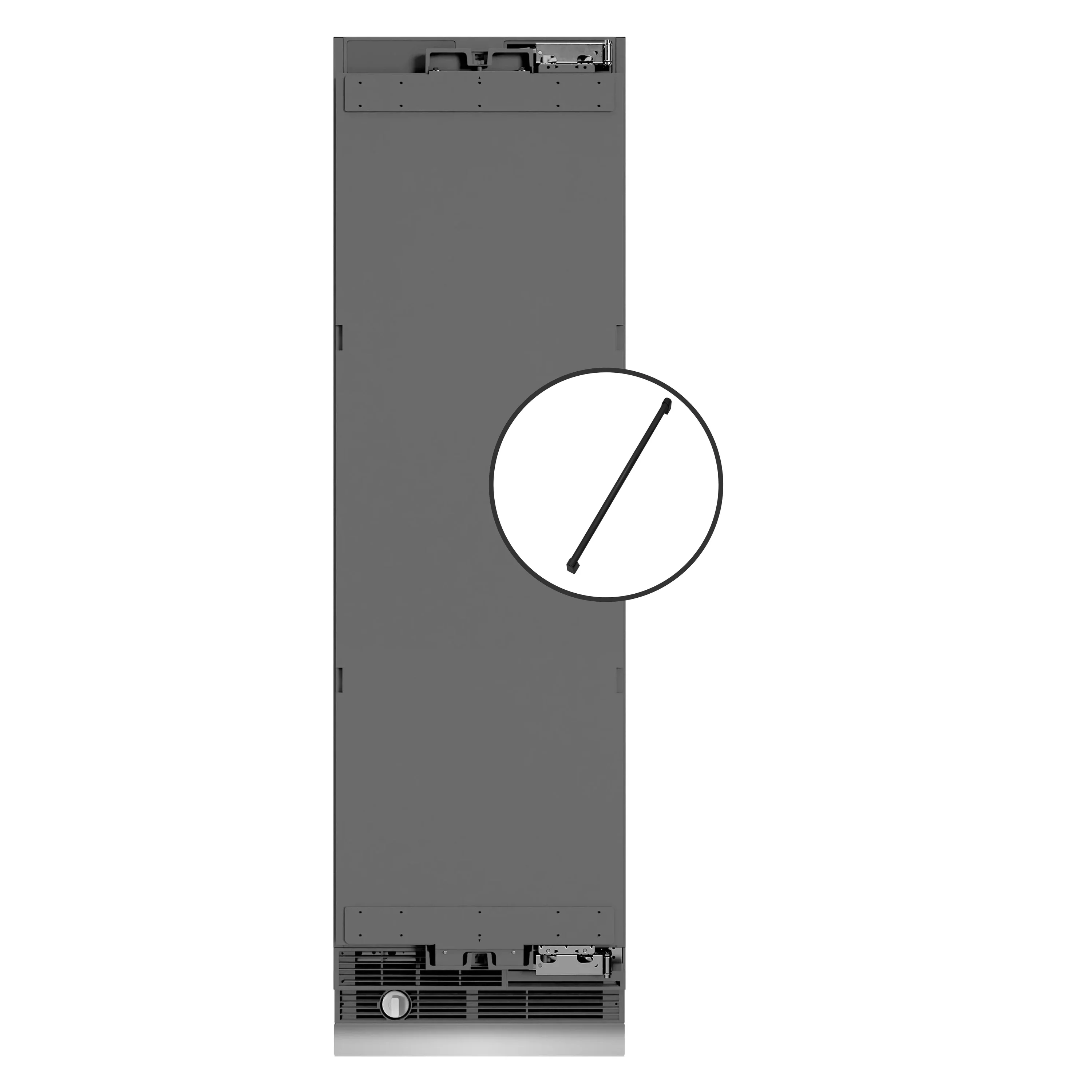 ZLINE Autograph Edition 24-Inch 12.5 Cu. Ft. Panel Ready Column Refrigerator with Graphite Gray Interior and Matte Black Accents (RBCRVZ-24-MB)