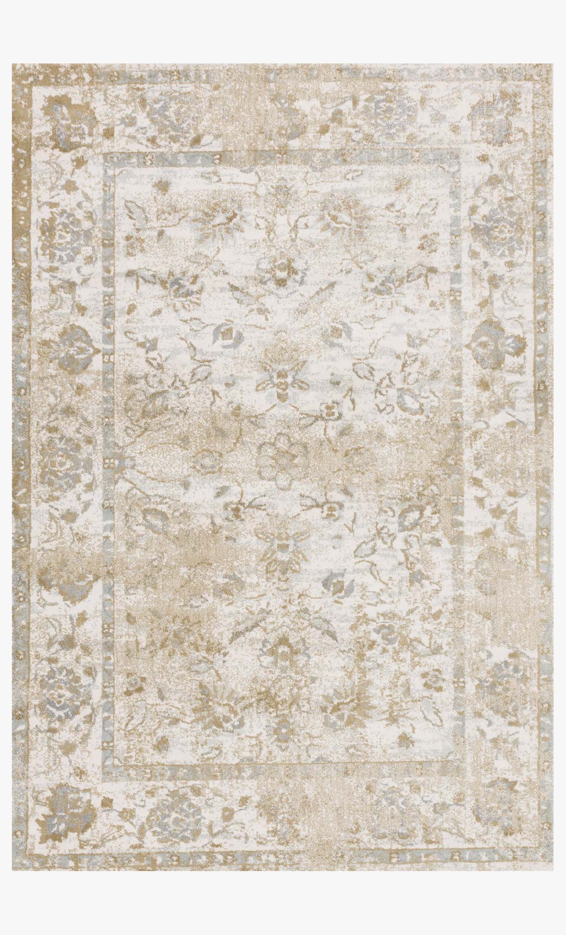 Loloi Torrance Collection - Transitional Power Loomed Rug in Ivory & Ivory (TC-07)