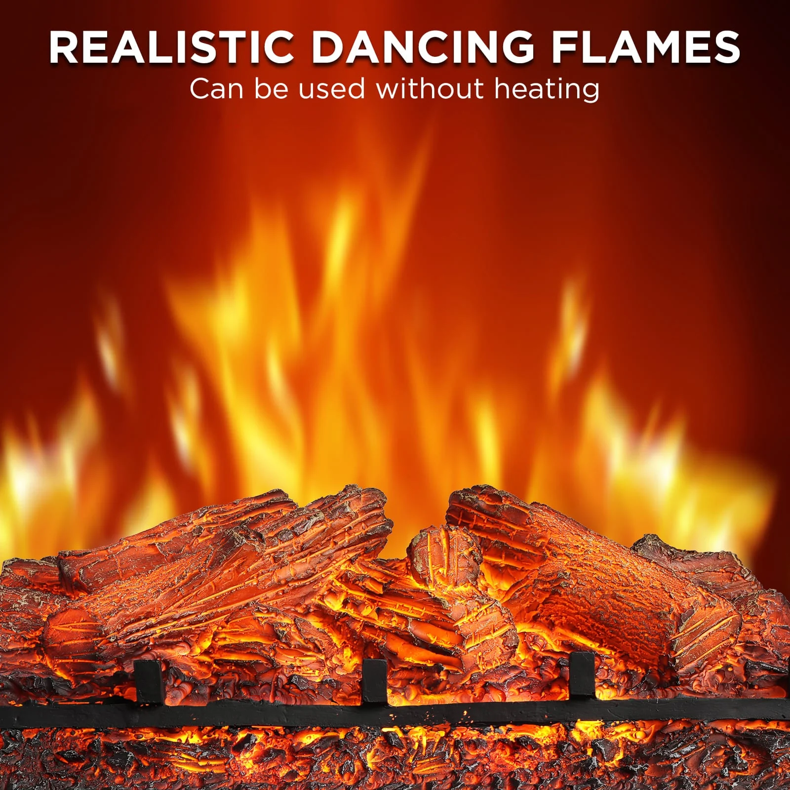 TURBRO Eternal Flame EF23-LG Electric Fireplace Logs (707-98-151A-BK)