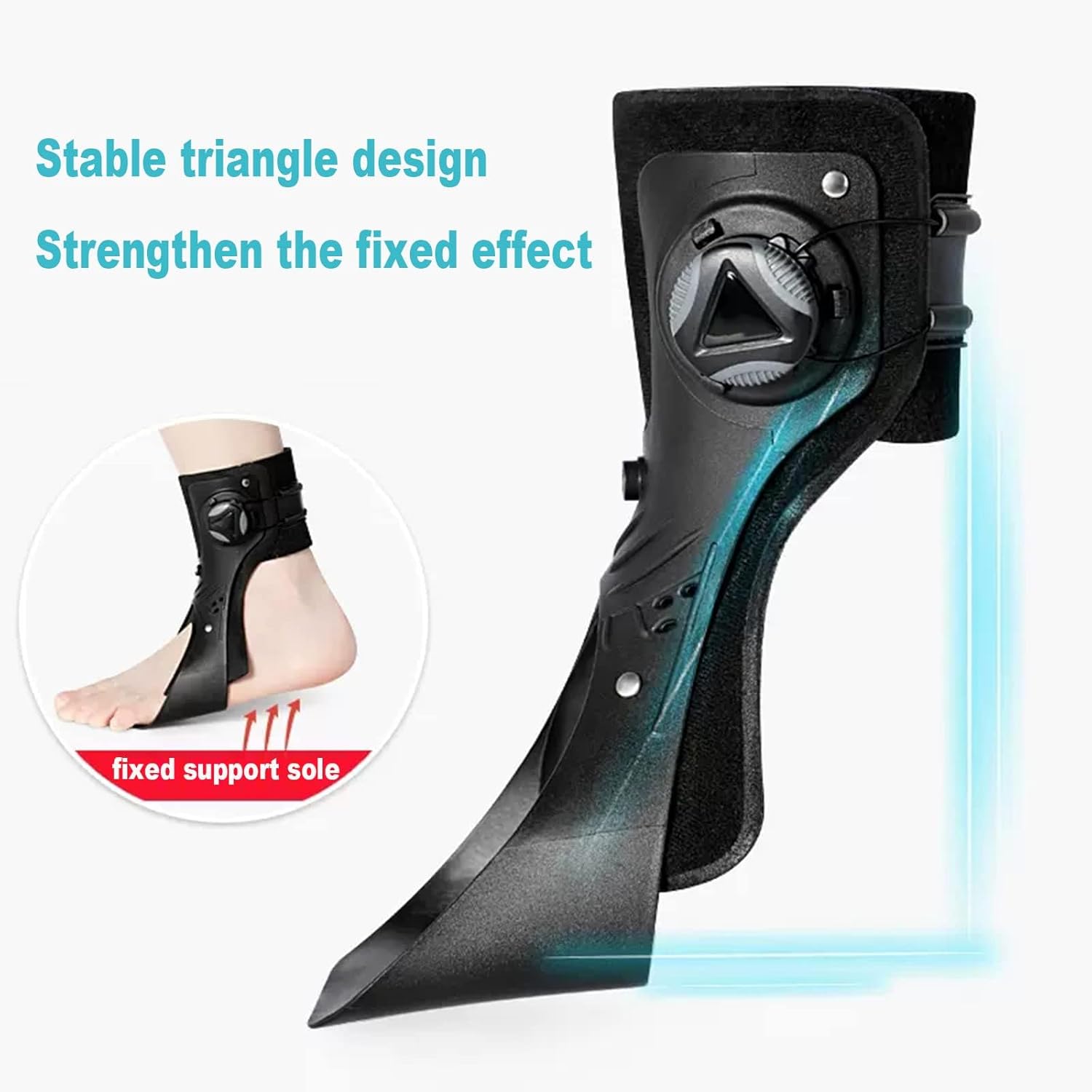 Medical Grade Adjustable Foot Orthosis Brace for Walking, Drop Foot Brace Orthosis Ankle Brace Support With Comfortable Inflatable Airbag for Hemiplegia Stroke Shoes Walking, Large, Left