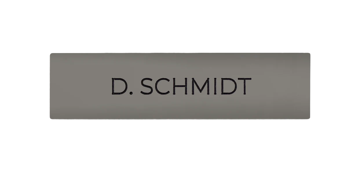 DoorBird Nameplate for One Call Button D21X  in Signal Grey, RAL 7004 - Individual Engraving