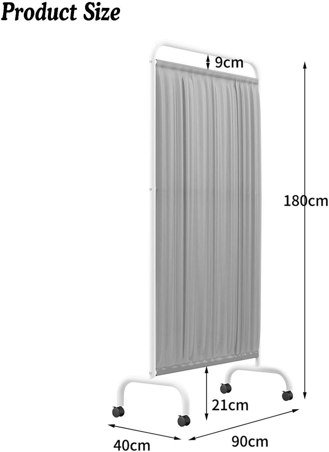 Mobile Room Dividers - Folding Privacy Screen with Durable Metal Frame, 1-5 Panels, Ideal for Clinics, Offices, and Home Use (Color 5, 5 Slices)