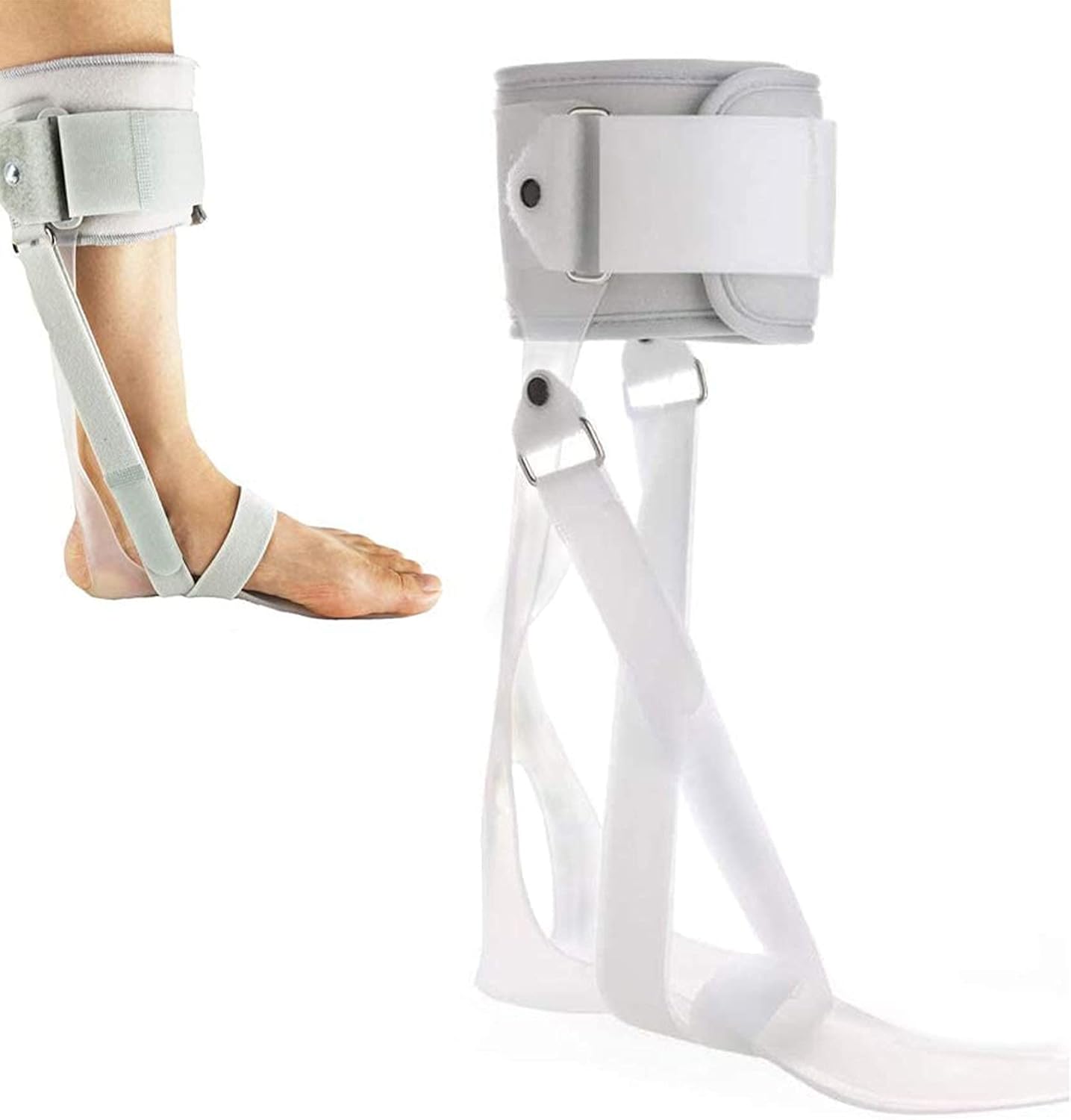 Foot Drop Support Brace Foot Drop Orthosis Support for Drop Foot Nerve Injury Foot Position Relieve Pressure Ankle Foot Orthosis for Hemiplegia Stroke Shoes Walking Ankle Brace,Right,Small
