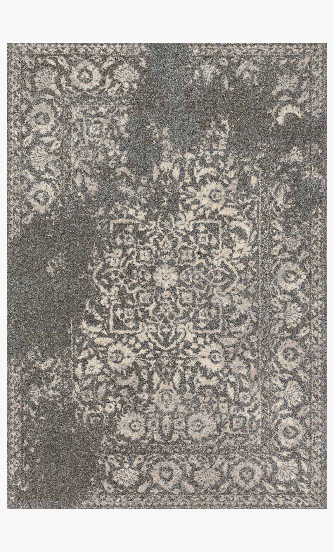 Loloi Emory Collection - Transitional Power Loomed Rug in Charcoal & Ivory (EB-01)