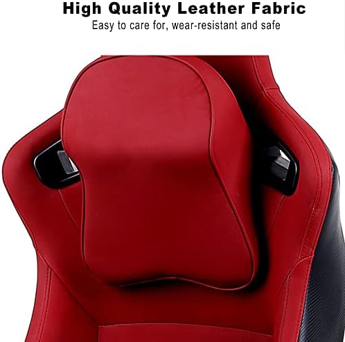 Gaming Chair Ergonomic Gaming Table Chairs Pu Leather Office Desk Chair with 4D Armrests, Height Adjustable, 180O Reclining Backrest, Comfortable Lumbar Support and Headr,Red