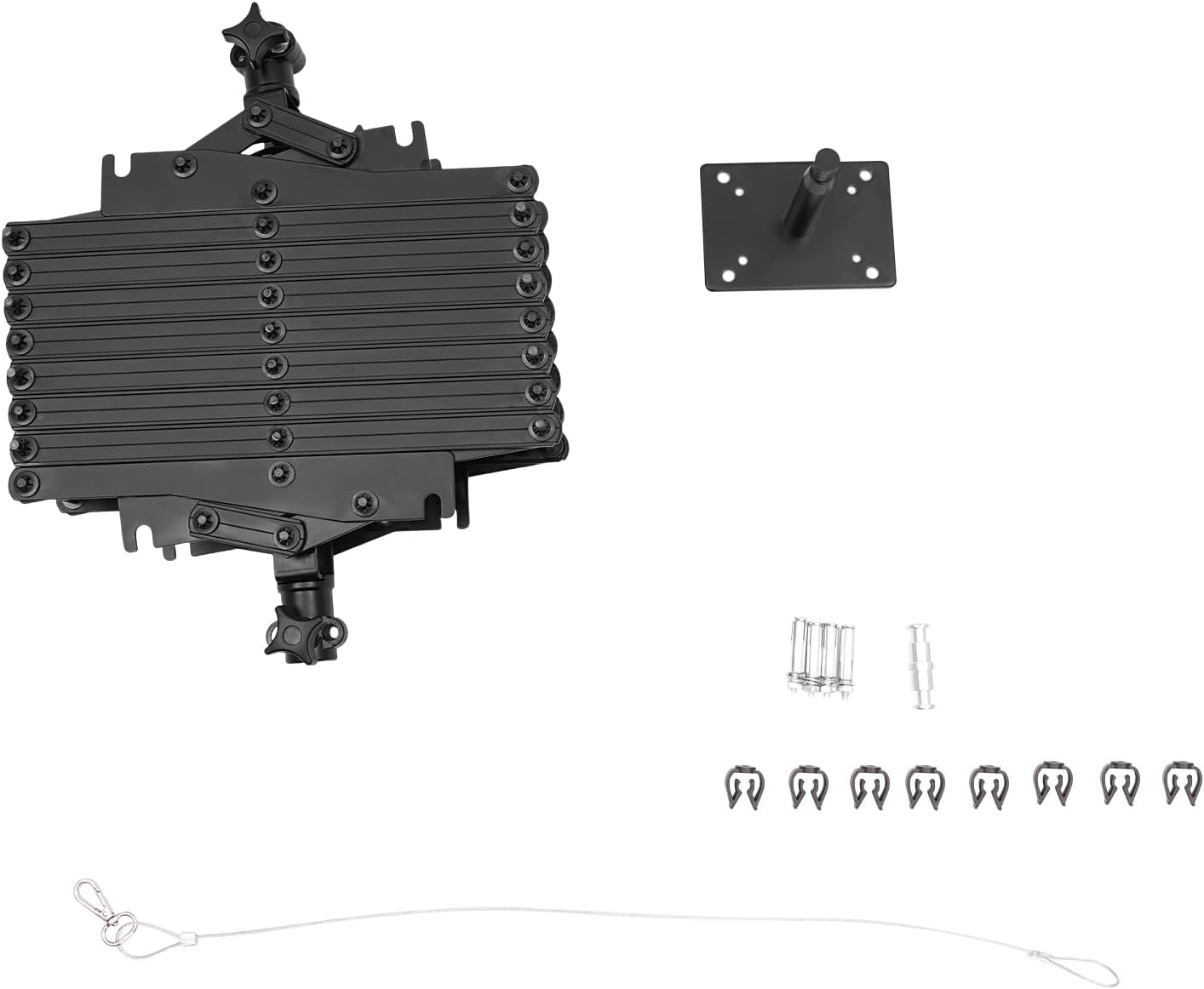 Photography Ceiling Rail System, Stretch Ceiling Light Mount Support with Safety Rope, Photograph Lighting Kit Stretch Ceiling Drop Pantograph for Studio, Retractable 21.7-78.7 in Up to 22 Lbs
