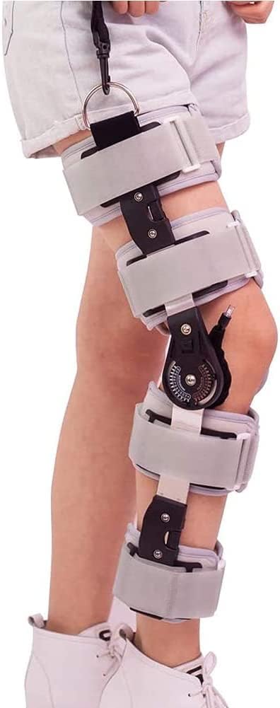 Knee Braces for Knee Pain Arthritis Orthopedic Hinged Knee Brace Support Adjustable Knee Joint Splint ROM Knee Orthosis Immobilizer Stabilizer Post-Op Arthritis Ligament Injury Protector