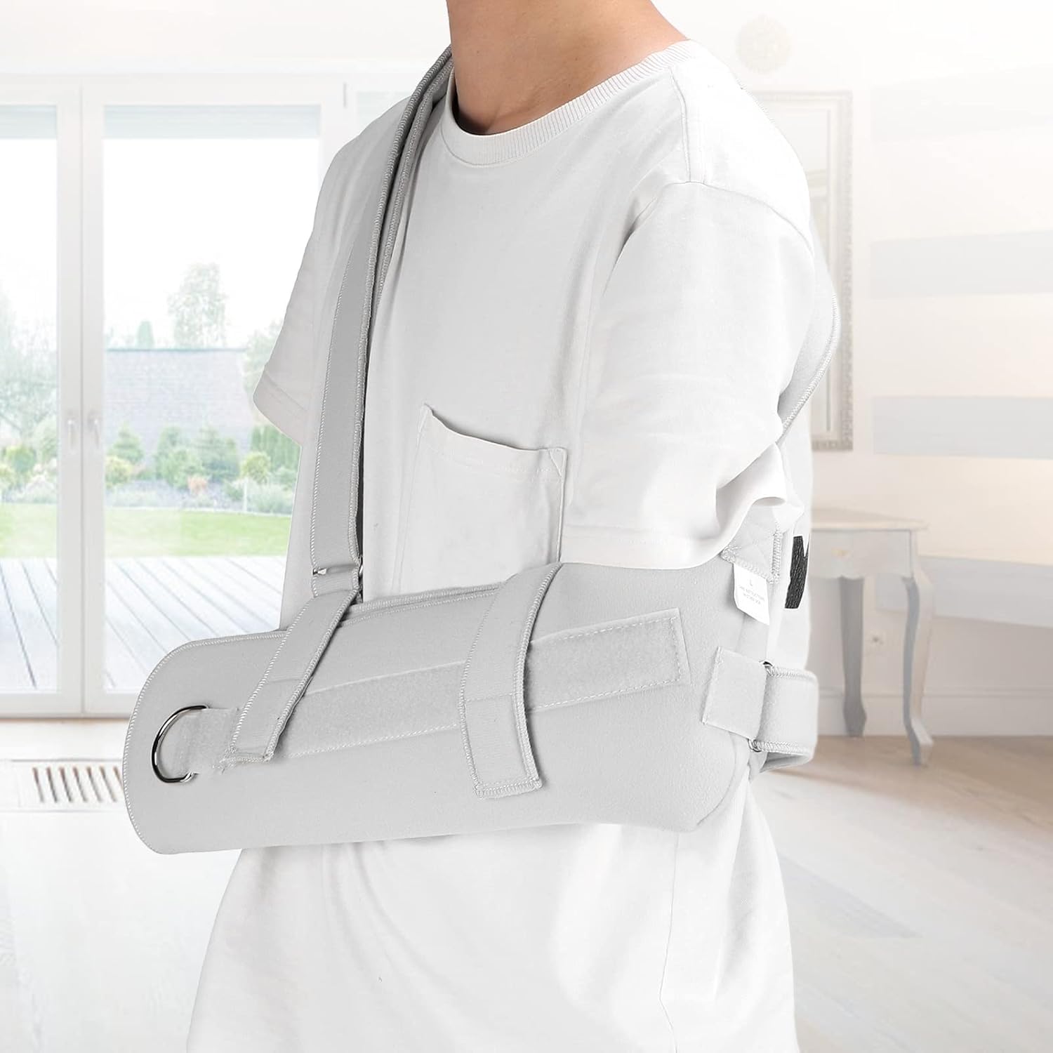 Shoulder Arm Sling Arm Support Sling, Fractured Arm Sling Adjustable Length Pote Recovery for Left Hand for Adults for Wrist Sprain