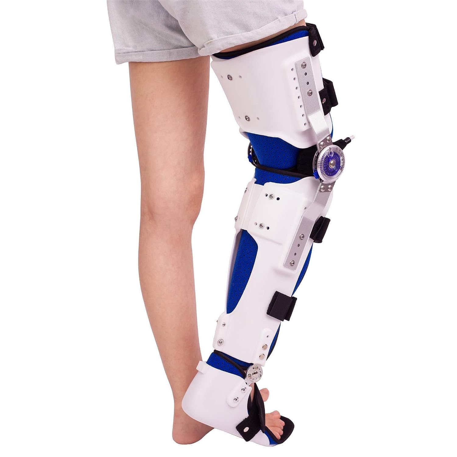 Adjustable Hip Joint Fixation Bracket, Knee Brace Immobilizer Brace Knee Ankle Foot Orthosis Hip Abduction Orthosis Adjustable Fixed Limb Orthosis Before and After Surgery Splint(Right)