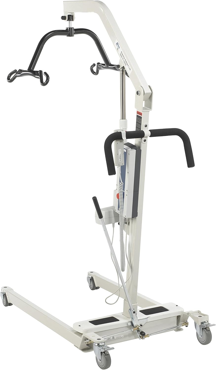 Drive Medical 13244 Medical Bariatric Electric Patient Lift with Rechargeable Battery and Six Point Cradle, White