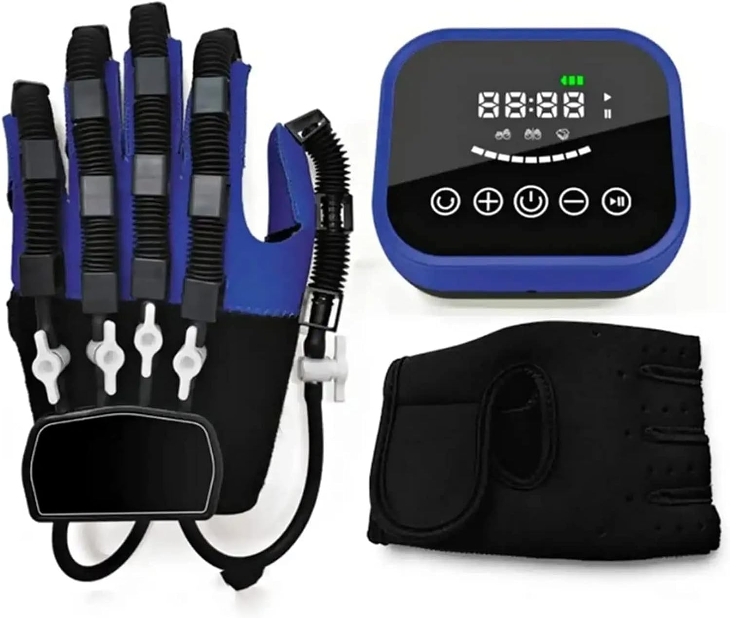 Hand Rehabilitation Robot Gloves, Self-Training Finger Rehabilitation Device Functional Hand Splint, Stroke Recovery Equipment for Hand(Size:S Code,Color:Left Hand)