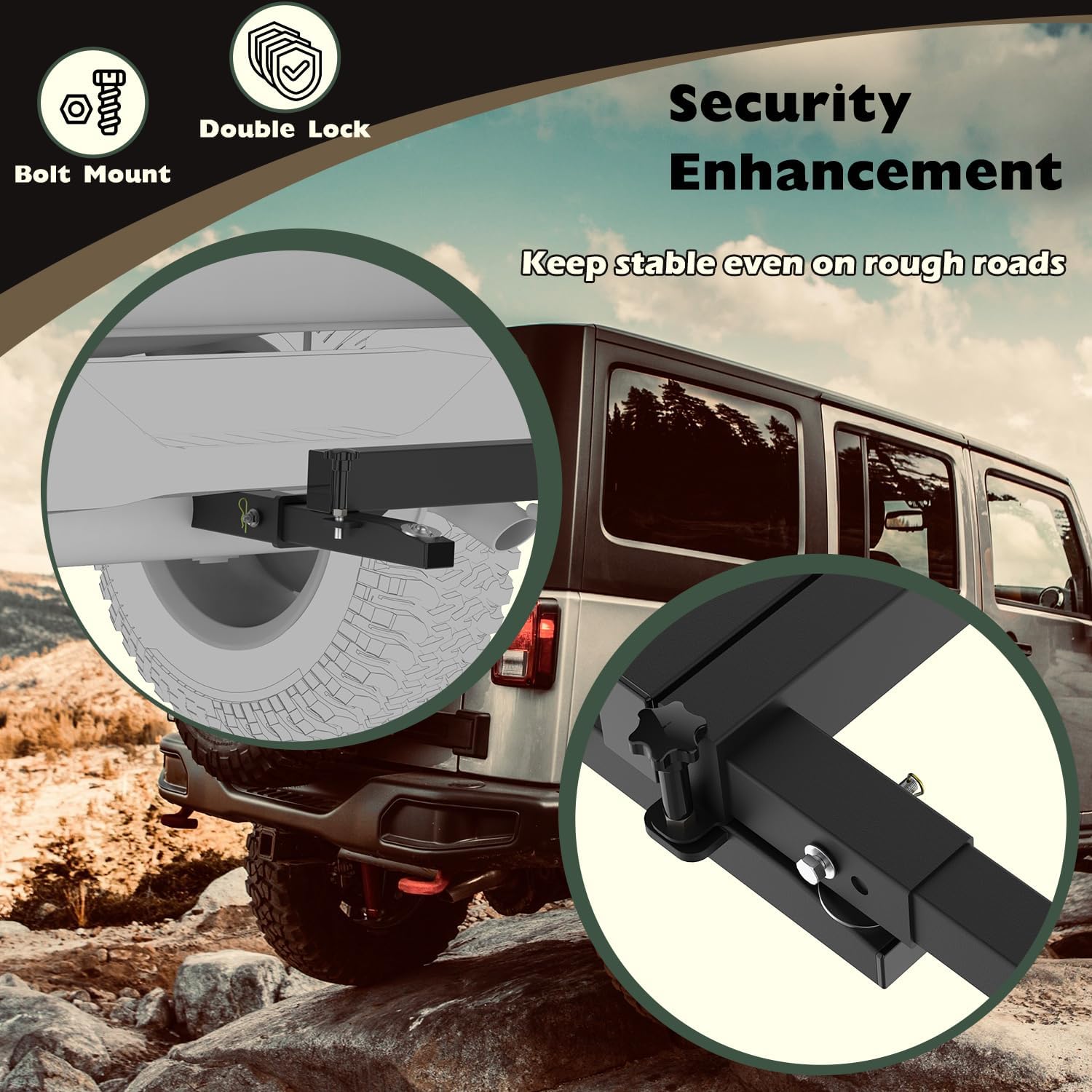 TOPOWN Swing Away Hitch Mount Bike Rack Extension 2” Receiver, Heavy Duty Bicycle Rack Swing Away Hitch Mount Adapter Compatible with Most 2 Inch Hitch Racks, Adjustable 120 Degree, Hold Up to 260 lbs