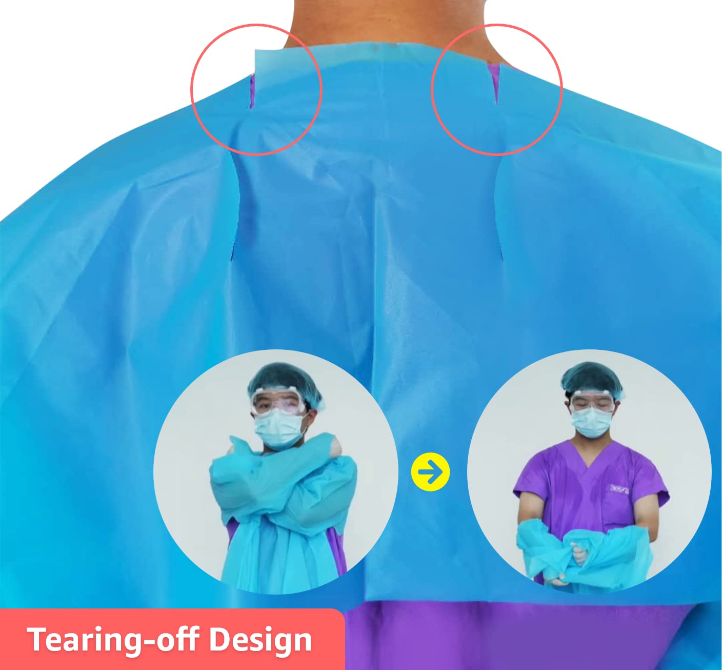 ProtectX FDA 510(k), AAMI Level 3, Protective Gown (Pack of 200)