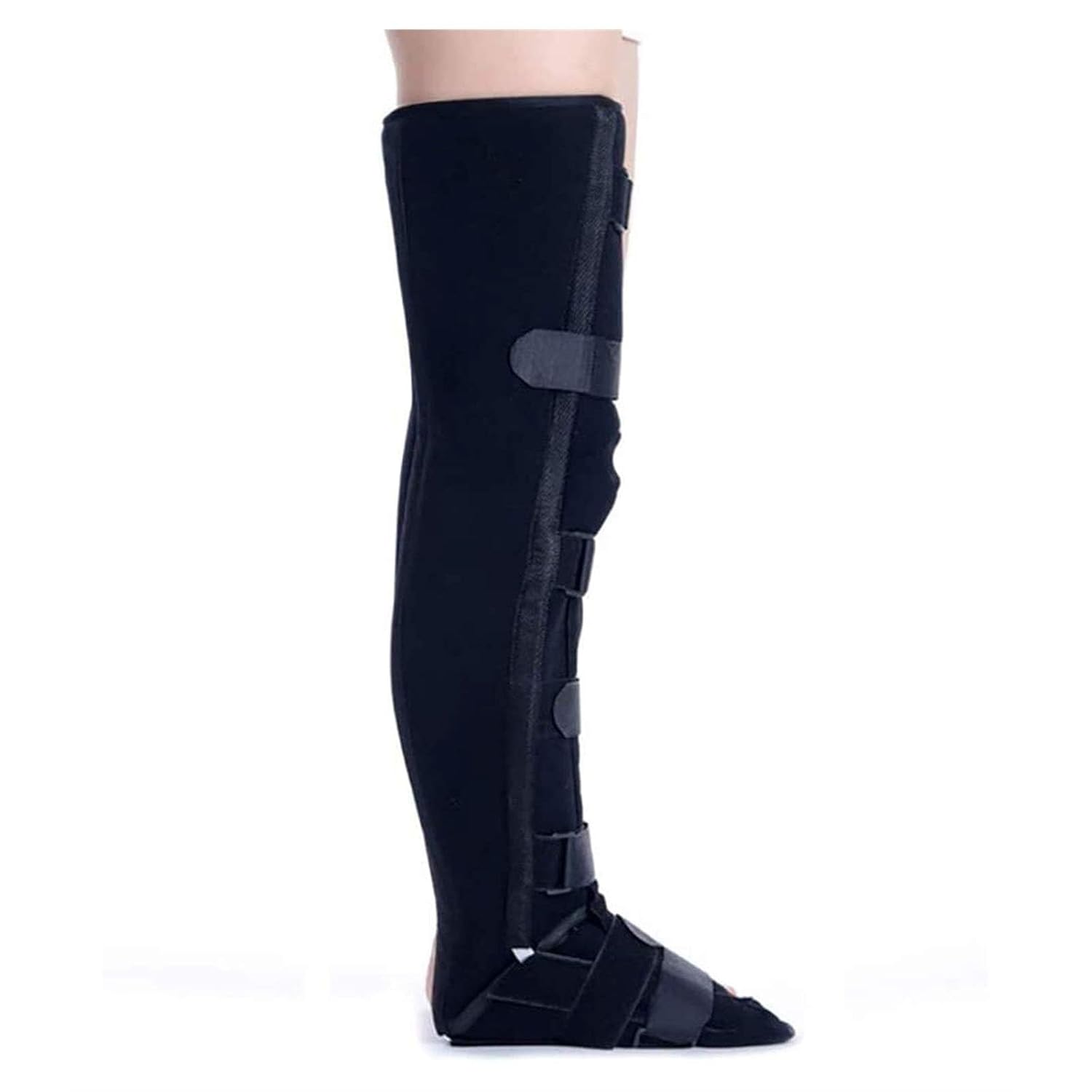Adjustable Ankle Brace, Leg Immobilizer, Knee Brace - Joint Pain, Tendon, Ligament Protective Equipment Soft Breathable and Good Elastic (black L)