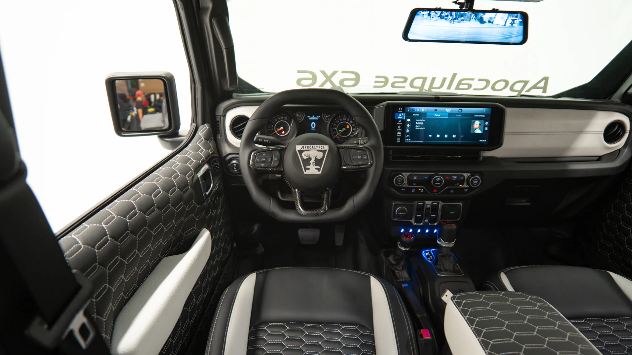 Jeep Wrangler Leather Wrapped Racing Steering Wheel 2018-2026