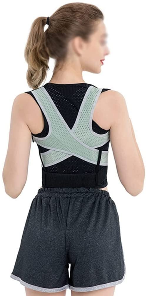 KouRy Lumbar Posture Corrector Back Brace - Adjustable Support Belt with Shoulder Protection, for Adults, Easily Adjustable (Size : XXX-Large)